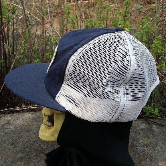 Vintage Longer Lasting Dual Patch Snap Back Trucker Hat Cap - Picture 2 of 6